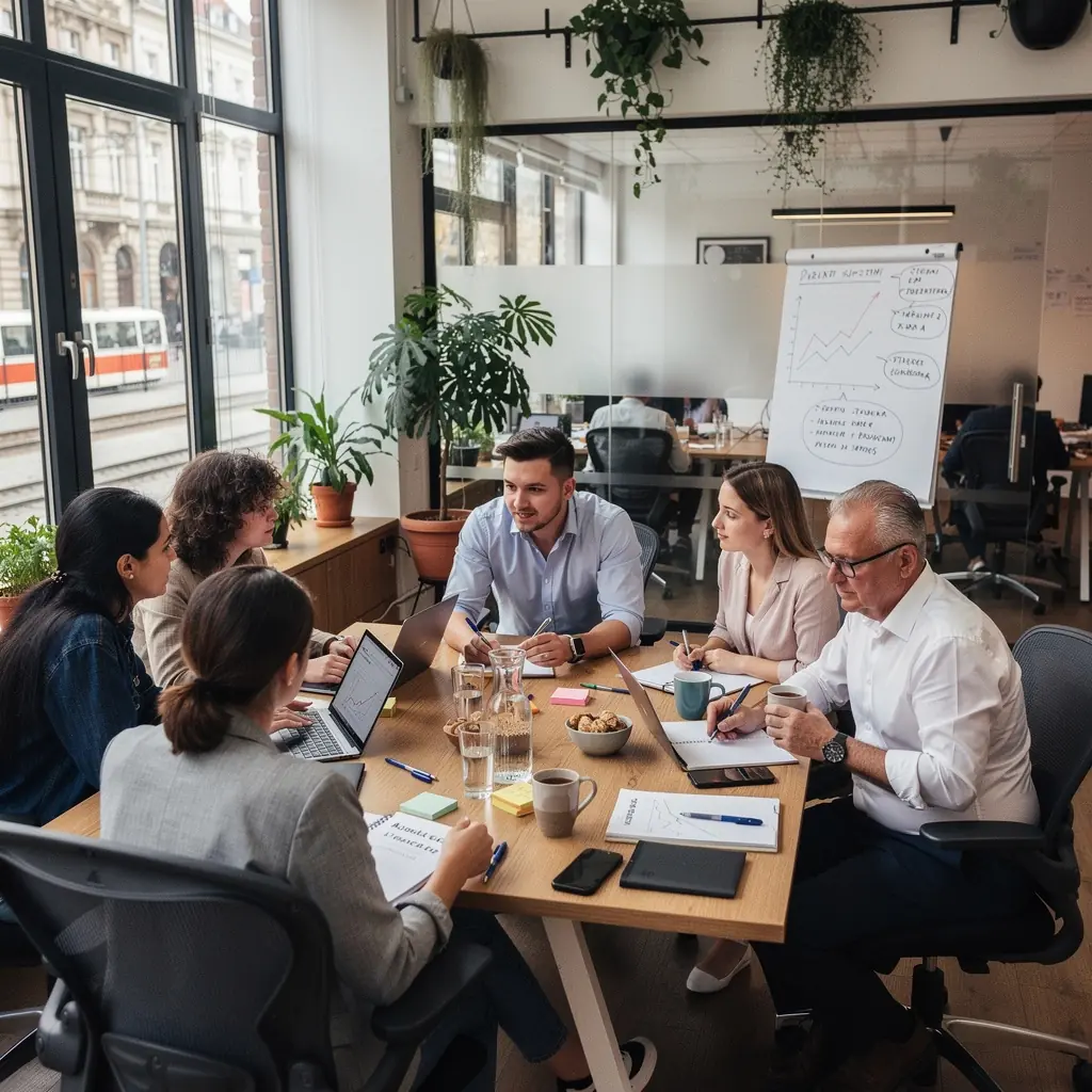 Osoba analizująca wydatki na komputerze z notatkami w ręku