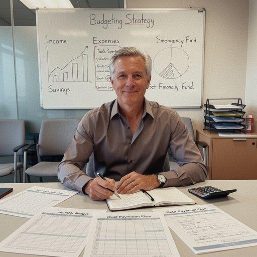 Stos książek o tematyce finansowej z notatkami i zakładkami